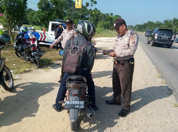 Ops Cipkon Razia di Jalan Lintas Pekanbaru-Bangkinang